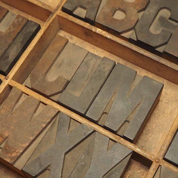 Vintage Wooden Letterpress Type Large Print Block