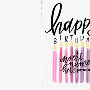 custom happy birthday card