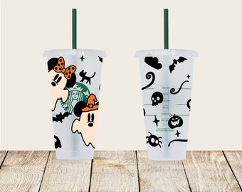 Tasse personnalisée Halloween, tasse Halloween Starbucks, Mickey