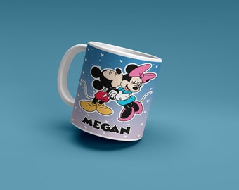 Mickey and Minnie Inspired Mug Set, Minnie Mug, Mickey Mug, Valentine's Day