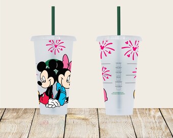 Mickey & Minnie Venti-mugg, Mickey och Minnie Starbucks specialdesignad mugg, Starbucks-mugg