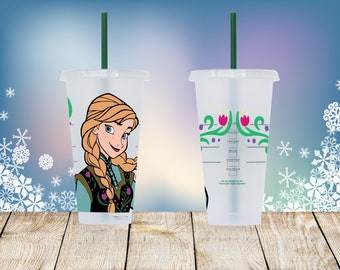 Frozen Custom Cup, Anna Starbucks Cup, Anna, Frozen