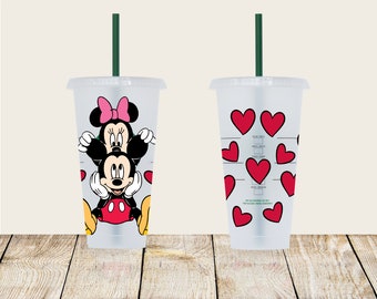 Mickey & Minnie Love Venti-mugg, Mickey och Minnie Starbucks specialdesignad mugg, Starbucks-mugg