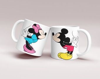 Mickey and Minnie Inspired Mug Set, Minnie Mug, Mickey Mug, Valentine's Day
