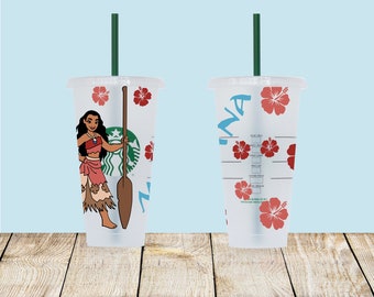 Moana Custom Cup, Moana Starbucks Cup, Moana