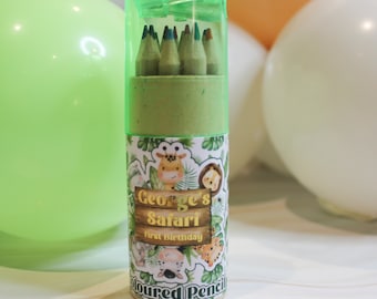 Lápiz de color personalizado, Lápiz para colorear personalizado, Favor de fiesta personalizado