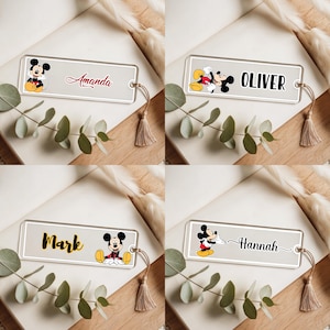 Mickey Bookmark, Book Lover Gift Bookmark, Custom Book  Mark
