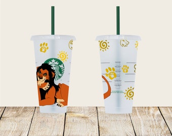 Scar Custom Cup, The Lion King Starbucks Cup, Simba, Lion King, Scar