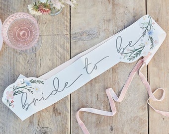 Boho Floral Bride To Be Sash