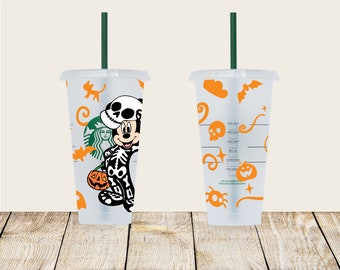 Tasse personnalisée Halloween, tasse Halloween Starbucks, Mickey