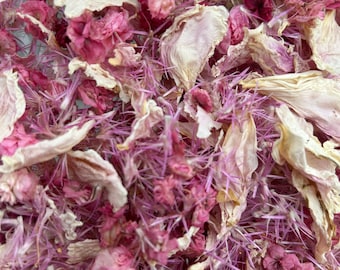 Pretty in Pink Dried Flower Petal Confetti for Weddings, Events, or Craft Projects