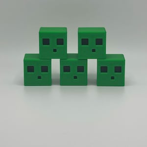 Minecraft Slime Cube | 3D-utskriven grön pixel skrivbordsleksak