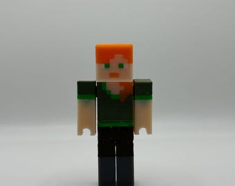 Figura articulada de píxeles impresa en 3D: regalo para gamers