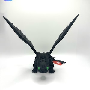 Tandlös, ledad drake – Poseerbar 3D-utskriven figur | Design av Saber3D