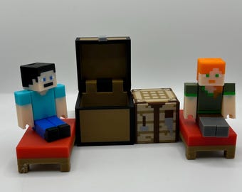 3D Printed Pixel Character Set: Articulated Figures & Decor