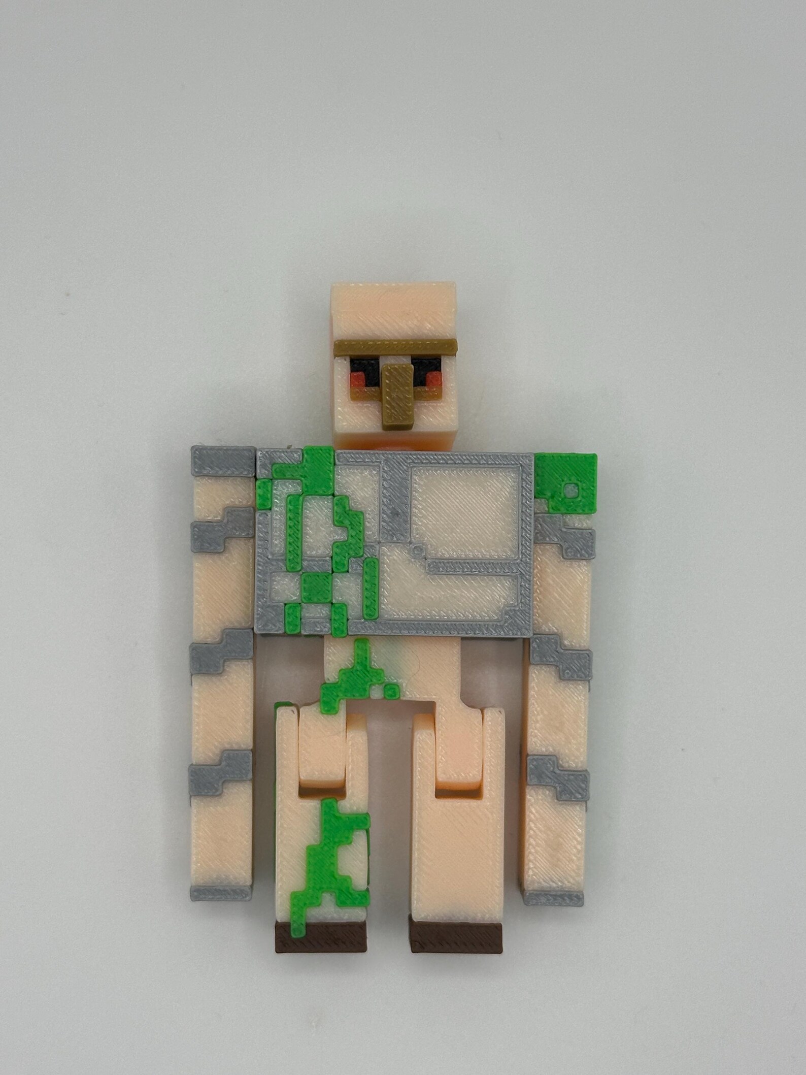 3D Printed Pixel Iron Golem Figure: Gamer Decor - Etsy