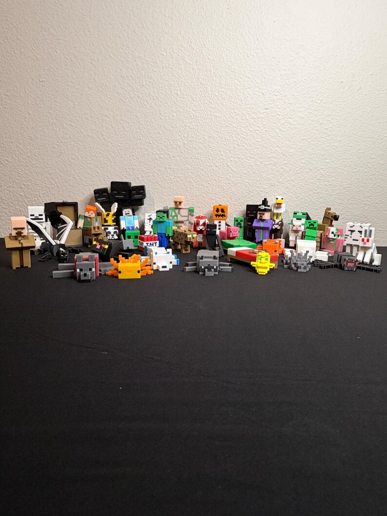 Pixel Figure Pack | 46 Collectible Block Characters & Creatures | Gamer ...