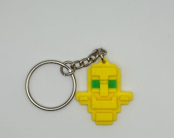 Minecraft-Inspired Totem of Undying Keychain – Pixel Style Gamer Gift