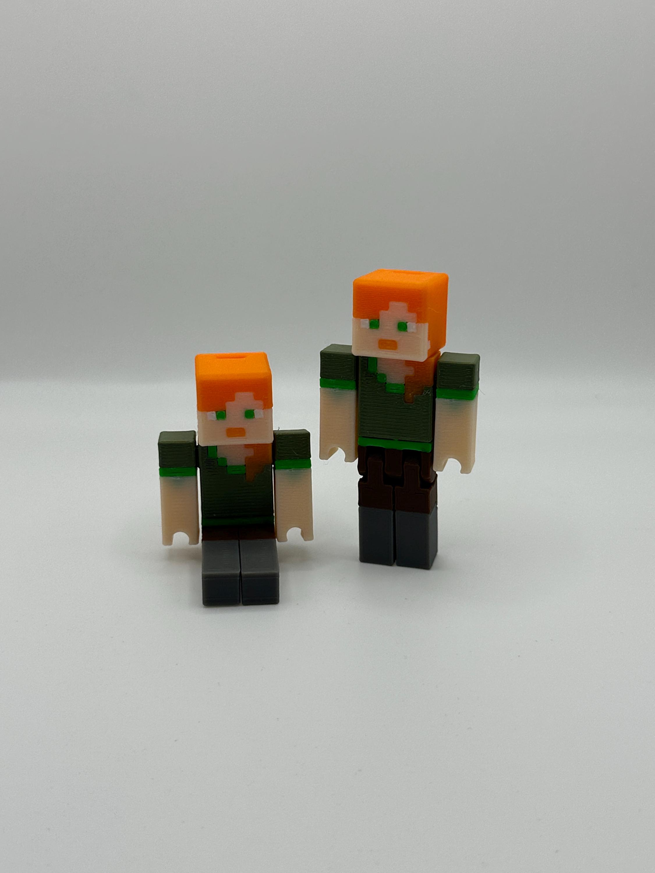 Articulated 3D Printed Pixel Figure: Gamer Gift - Etsy