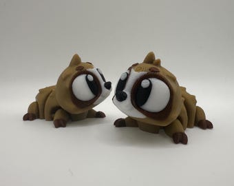 3D Printed Articulated Sloth Figurine: Movable PLA Toy