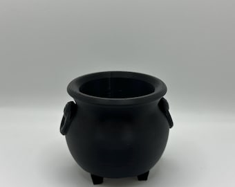 3D Printed Cauldron Tea Light Holder with LED Candle: Halloween Gothic Decor