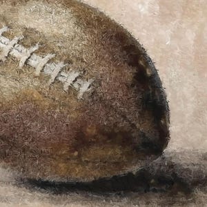 Vintage Football Print, Brown Abstract Sports Painting, Moody Kids Neutral Art, Athlete Wall Art, Modern Organic Decor, Boys Room Download image 7
