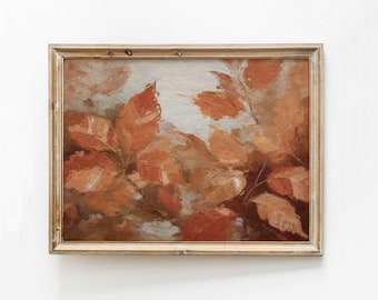 Rustikales Herbstblätter Wandbild, Herbst Druck (Digitaler Download)