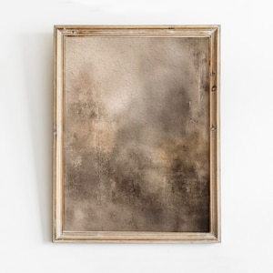 Earth Tone Abstract Art, Moody Neutral Print, Minimalist Watercolor Painting, Modern Organic Horizontal Wall Art, Vintage Instant Download