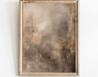 Earth Tone Abstract Art, Moody Neutral Print, Minimalist Watercolor Painting, Modern Organic Horizontal Wall Art, Vintage Instant Download