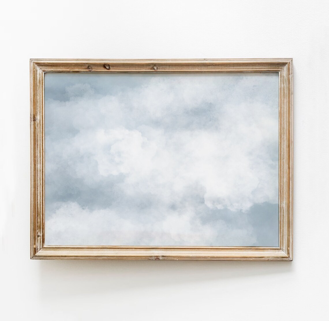 Cloud Painting Print, Abstract Blue Sky Printable, Vintage Wall Art ...