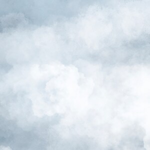 Cloud Painting Print, Abstract Blue Sky Printable, Vintage Wall Art ...