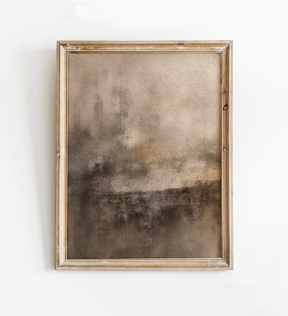 抽象画 茶色 絵画 アート作品 大きな茶色の壁アートオリジナル
