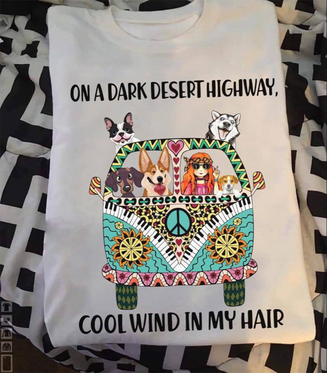 Hippy and on a Dark Desert Highway Tshirt Men Etsy