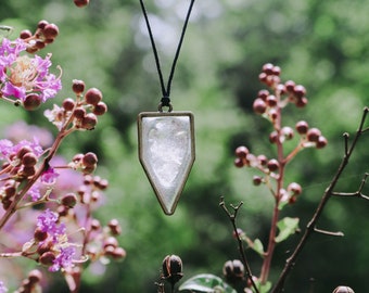 Clear Quartz Arrowhead Pendant