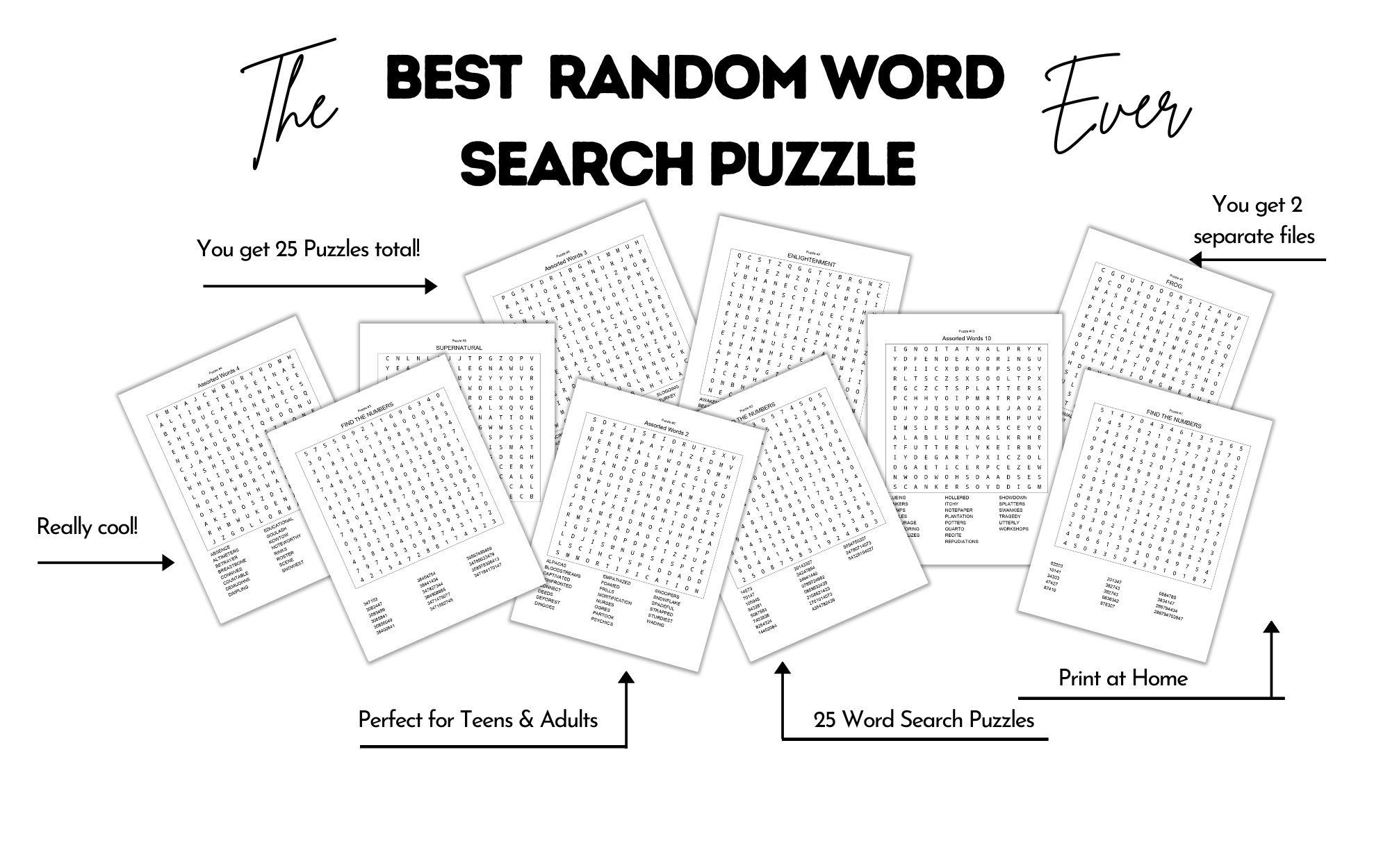 The Best Random Word Search Puzzle Ever - Etsy