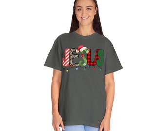 Unisex Garment-Dyed T-shirt, Jesus tshirt, Jesus is the reason, Faith based Christmas