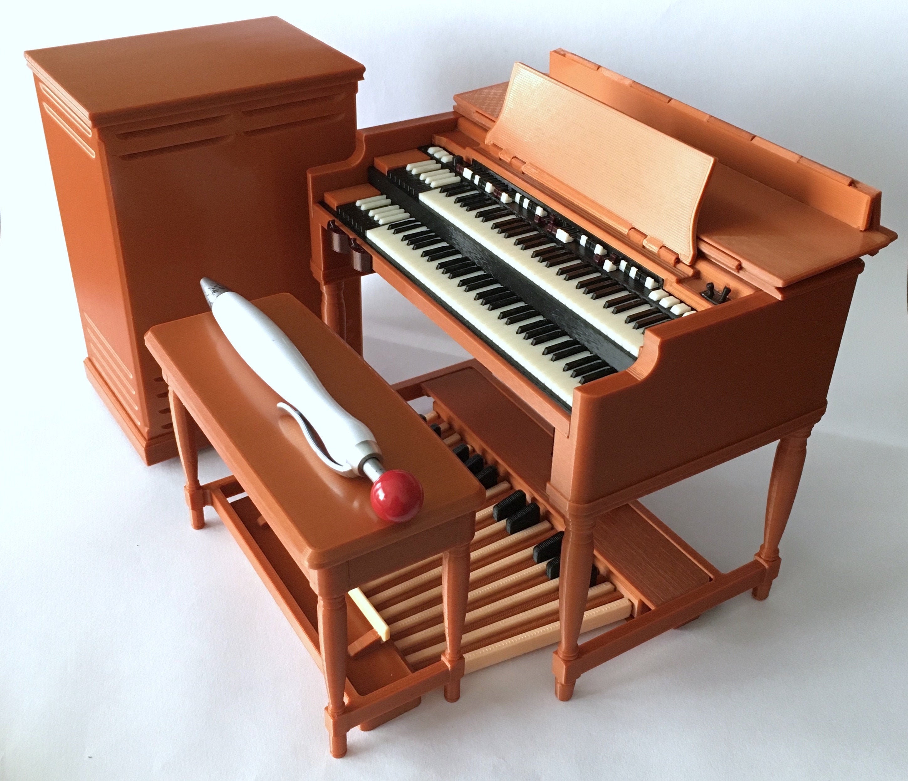 Mini Hammond B3 and Leslie 122 3d printed CHERRY COLOR Etsy