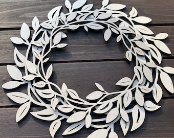 Leafy Multi-Layer Wreath SVG Laser Cut File | Fichier Glowforge | Téléchargement numérique