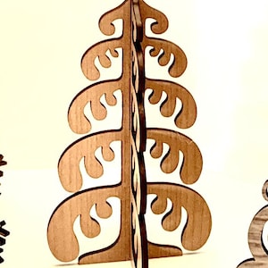 Christmas Tree Glowforge SVG File | Self-Standing Tree Cut File | Holiday Decor