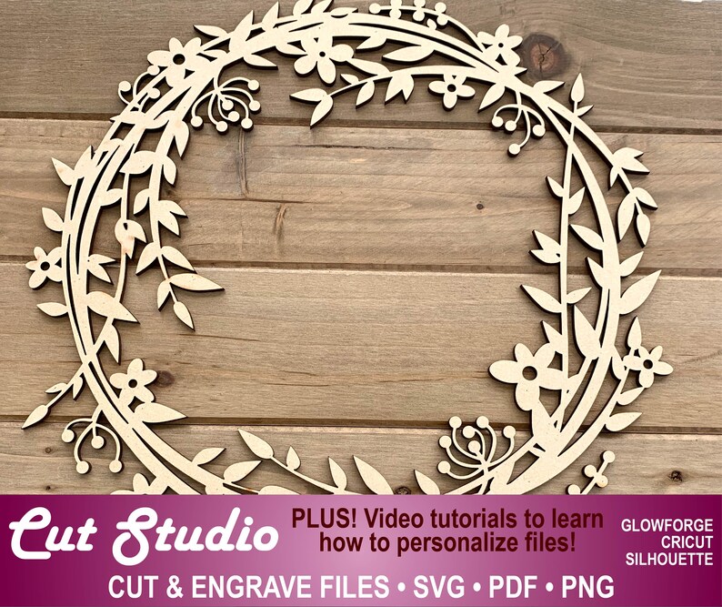 Download Spring-Summer Wreath SVG Cut File for Glowforge Cricut | Etsy