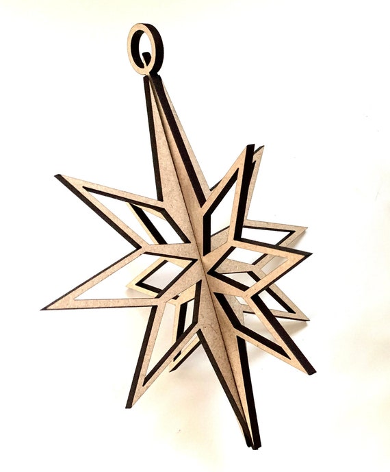 Download 3D North Star Ornament Glowforge & Laser Cut File-SVG | Etsy