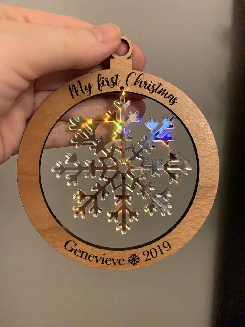 Babys First Christmas 16 Ornament File SVG Laser Etsy