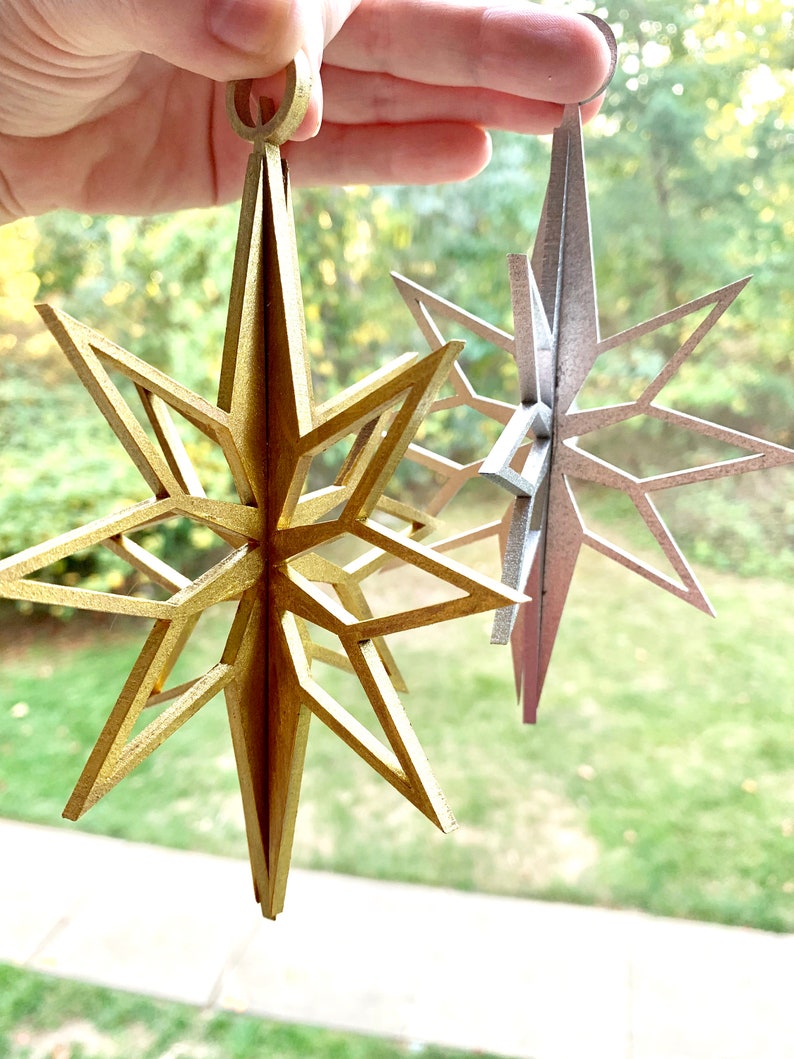 Download 3D North Star Ornament Glowforge & Laser Cut File-SVG | Etsy