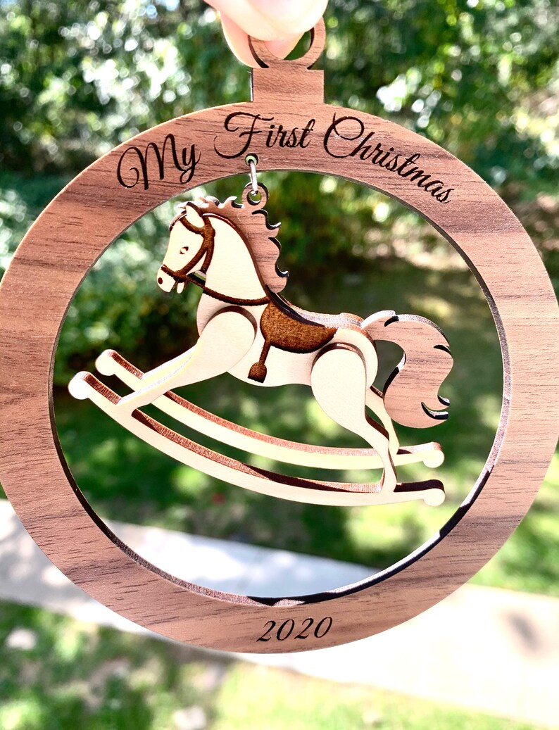 Download Babys First Christmas 16 Ornament File Glowforge SVG Laser ...