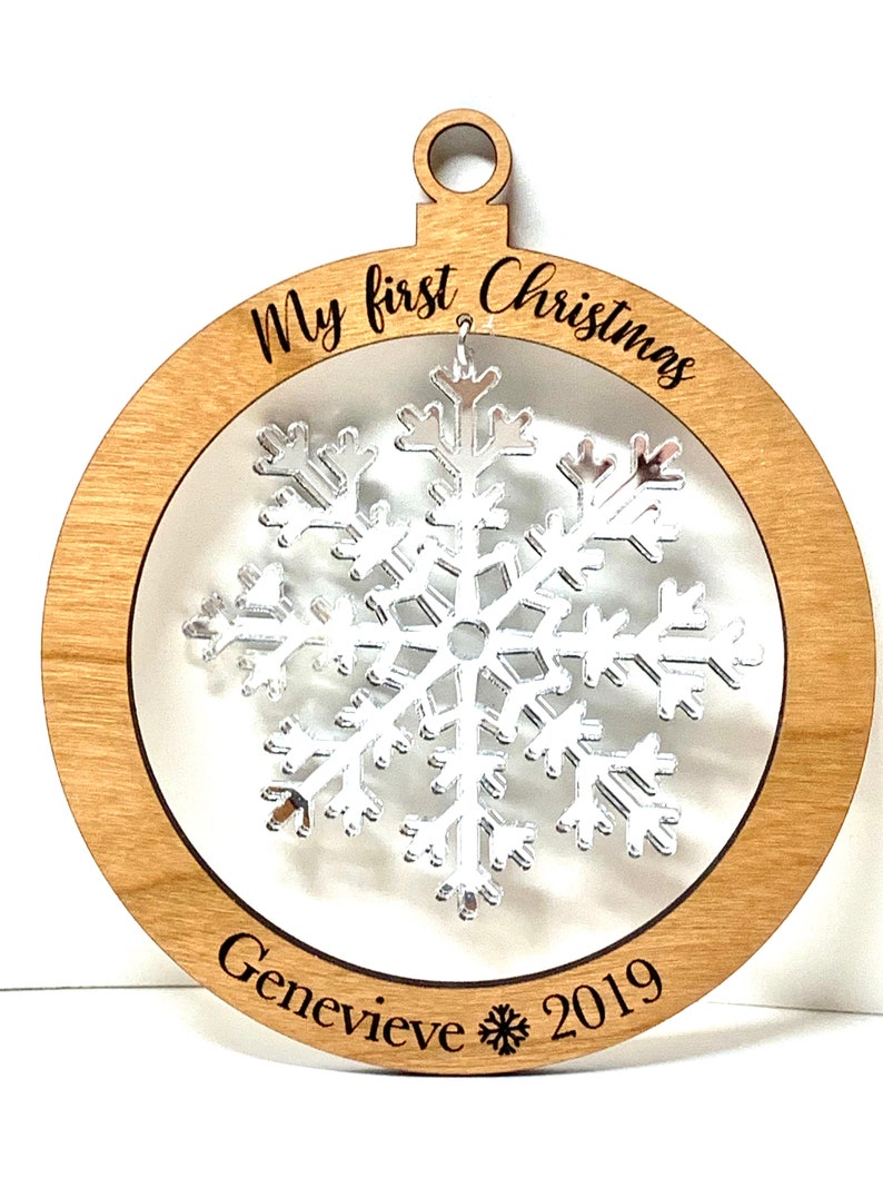 Download Babys First Christmas 16 Ornament File Glowforge SVG Laser ...