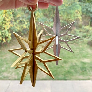 3D-ornament poolster glowforge en lasergesneden bestand-svg