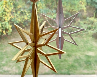 3D North Star Ornament Glowforge & Laser Cut File-SVG