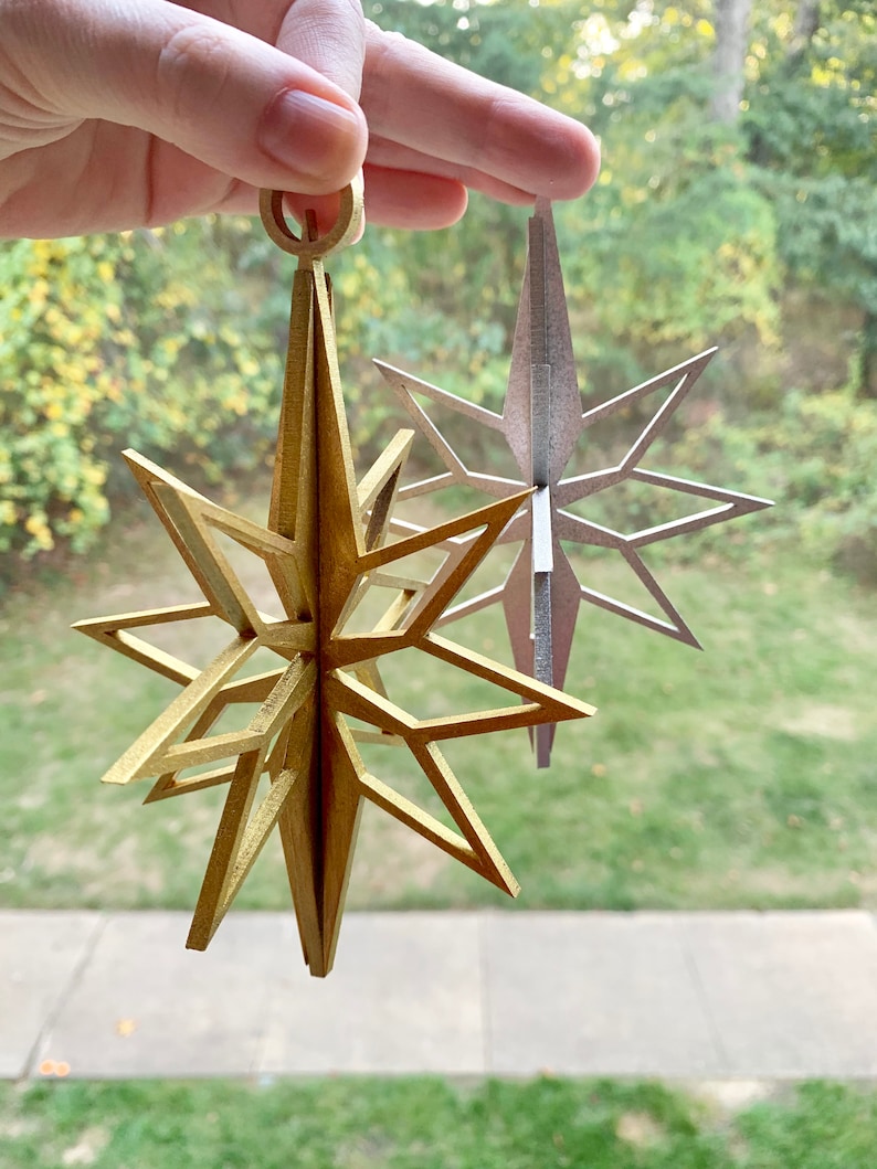 Download 3D North Star Ornament Glowforge & Laser Cut File-SVG | Etsy
