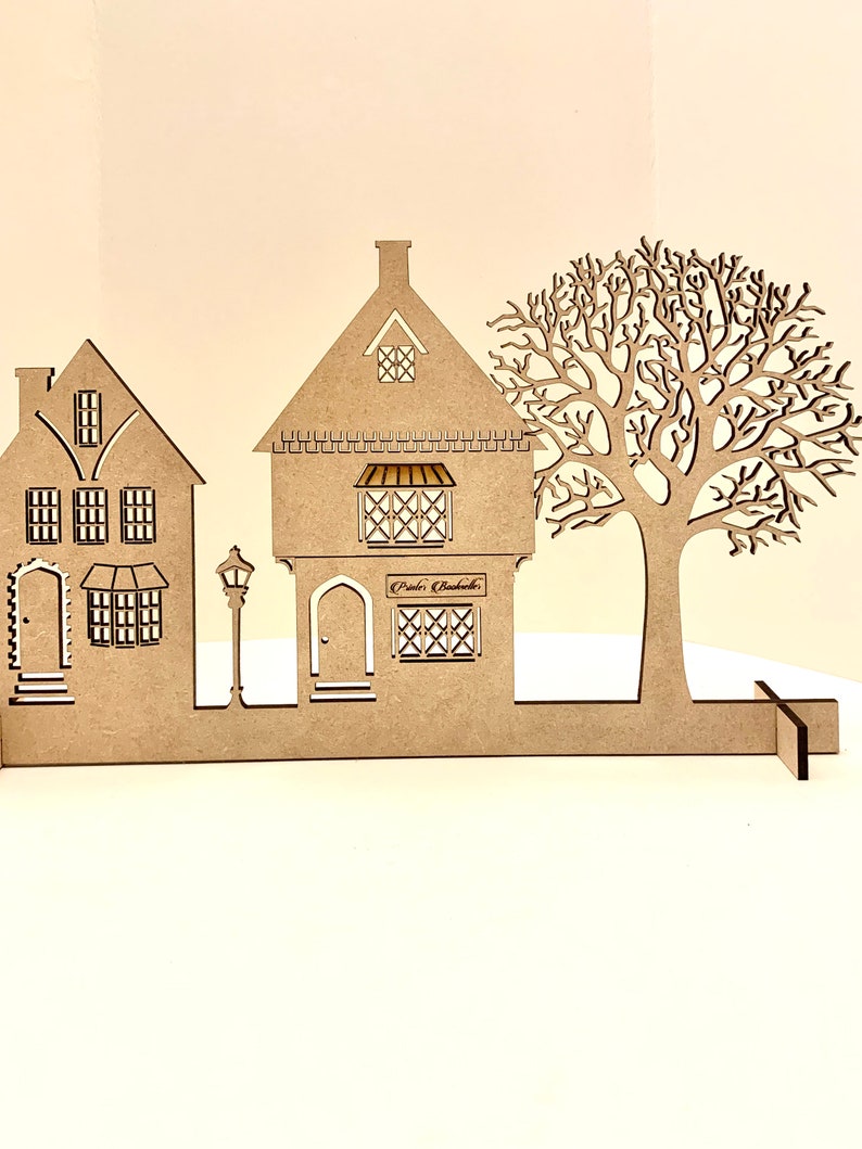 Download Christmas Village SVG Bestand Glowforge Cut-bestand | Etsy