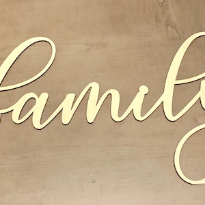 Familie | Één woord SVG Laser Glowforge-Cricut gesneden bestand